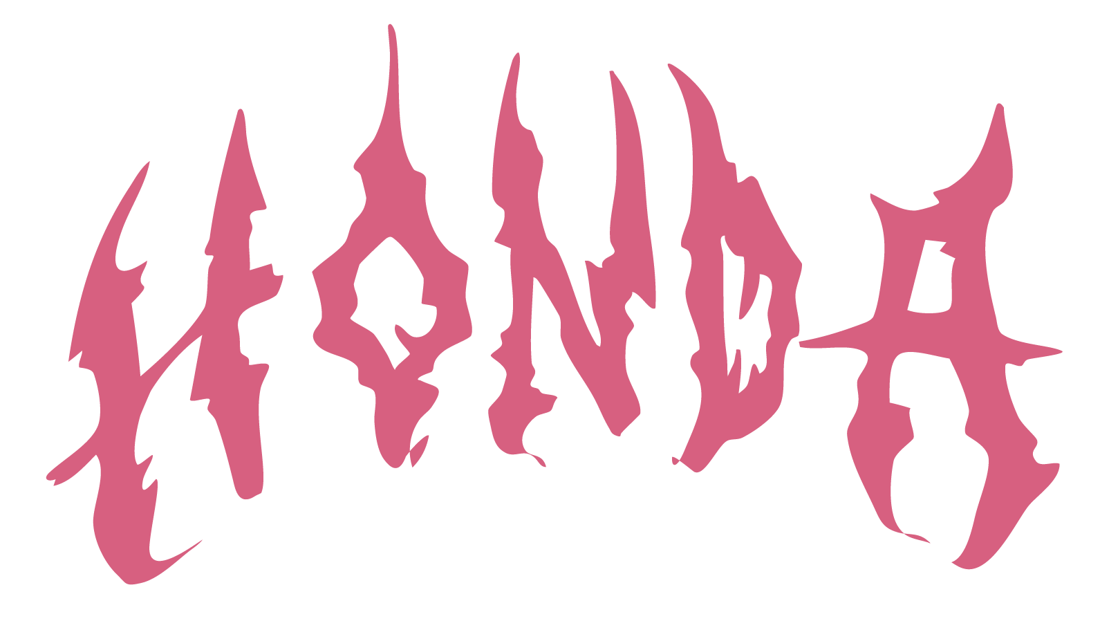 Honda Pink Text Graphic
