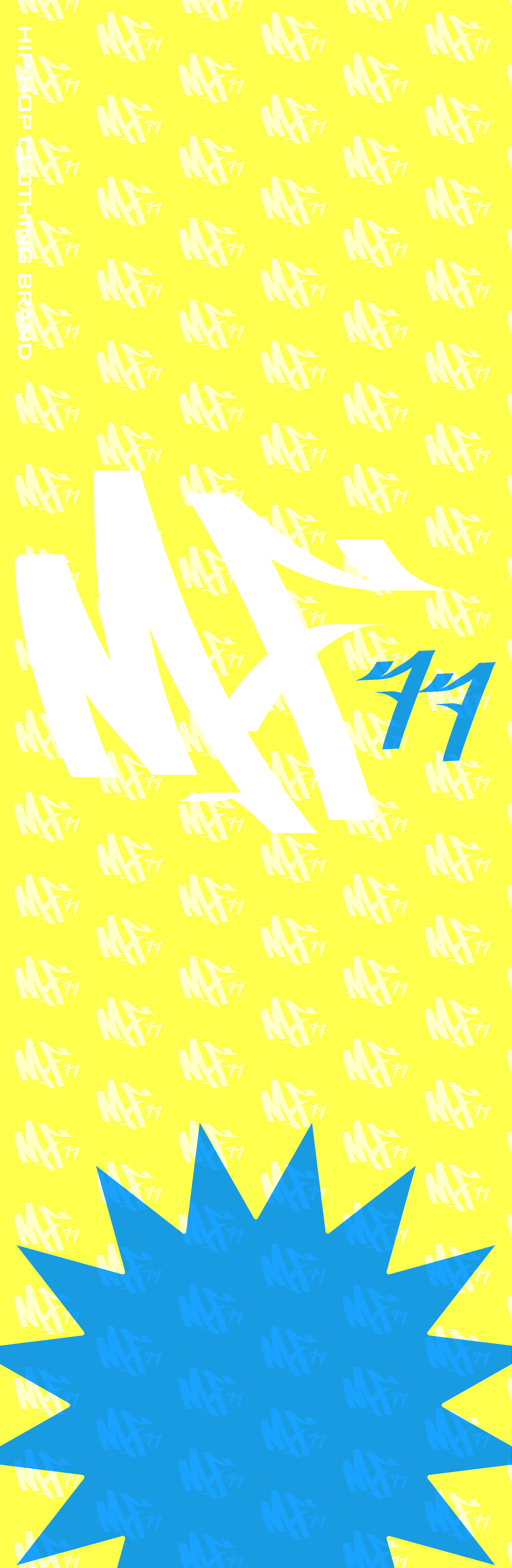 Vertical Blue Banner